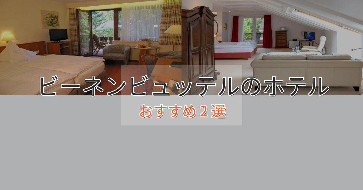 スタイリッシュビーネンビュッテルの高級ホテル2選【口コミ評価付き】